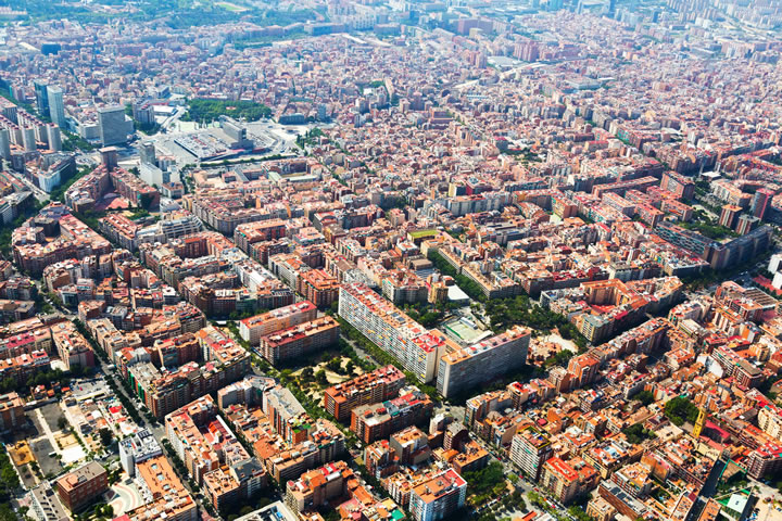 Aerial view of the City of Catalonia