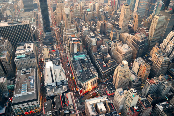 Aerial view of the City of New York